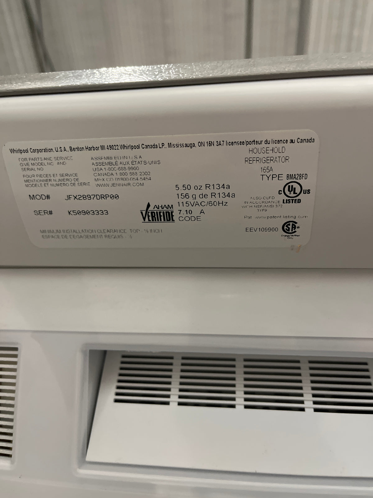 36" Jenn-Air French Door Refrigerator