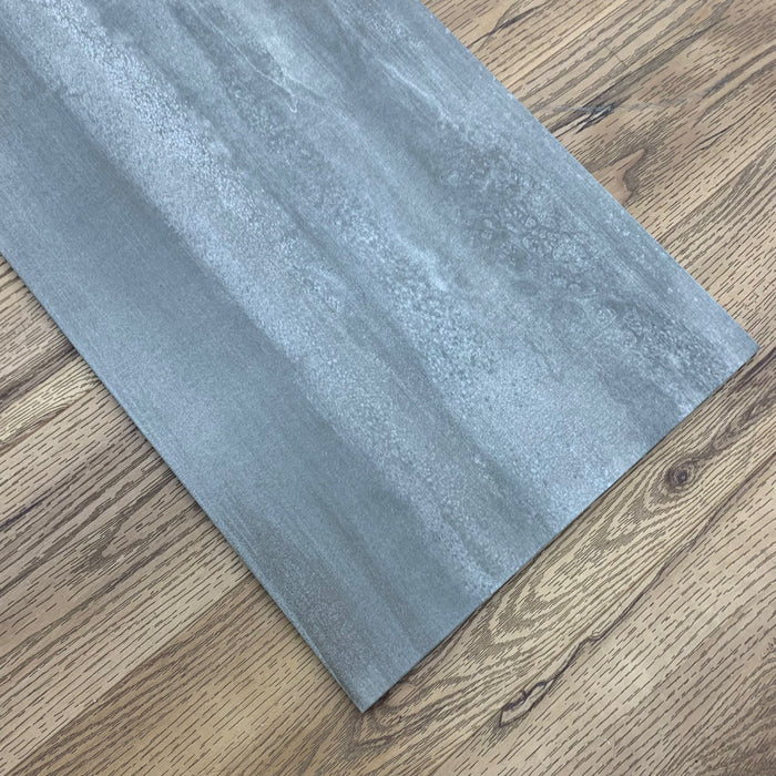 60x33cm Pocelain Floor Tile in Posh Wash Dark Grey - 5pcs/box 10.66 sq. ft.