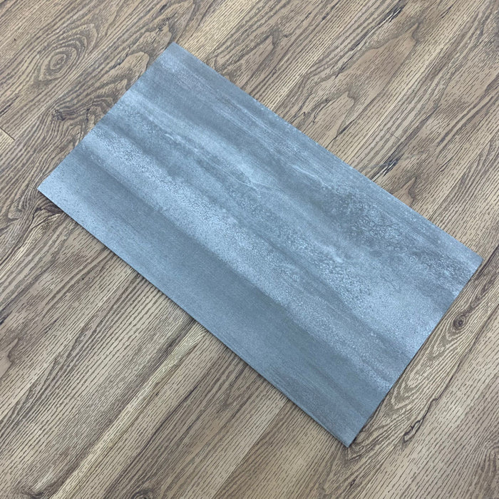 60x33cm Pocelain Floor Tile in Posh Wash Dark Grey - 5pcs/box 10.66 sq. ft.