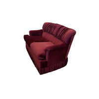 61-Inch Red Velvet Love Seat
