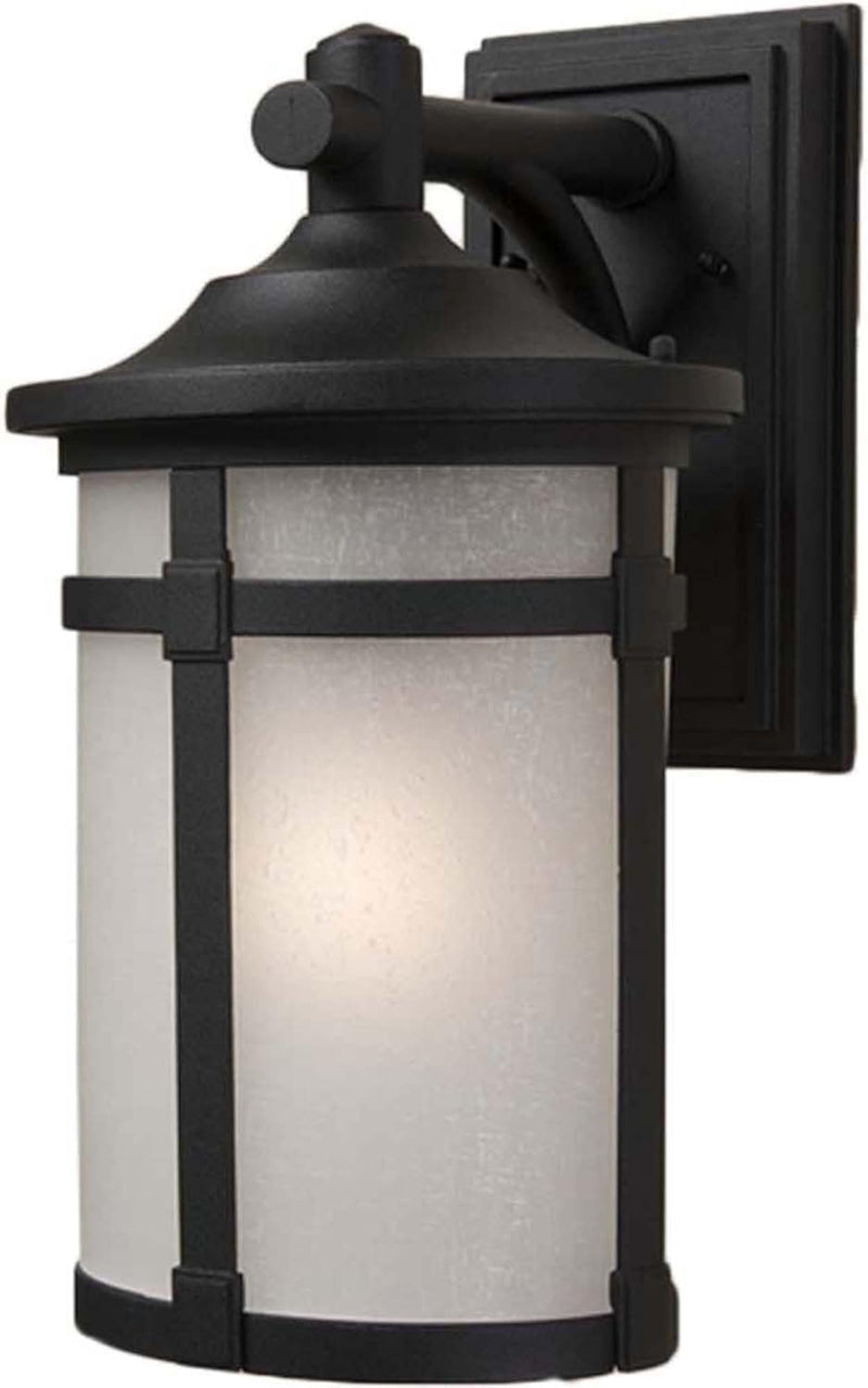 St. Moritz Outdoor Wall Light in Black - 12.5-inches Tall