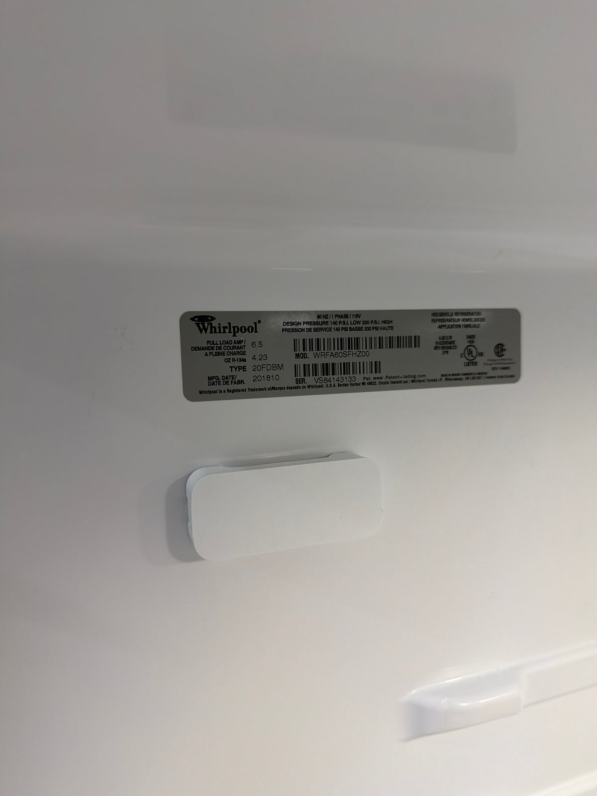 Whirlpool French Door Fridge / Drawer Freezer Combo