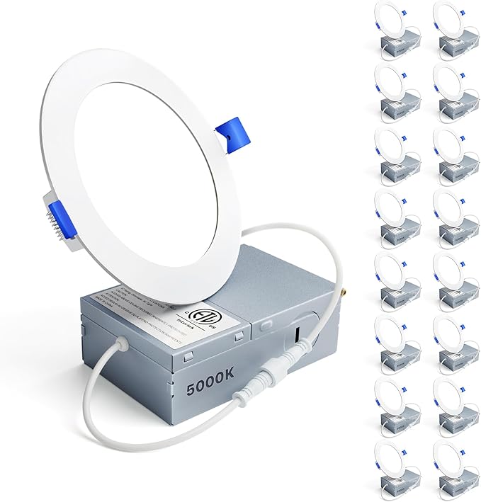 Ensenior 4" Ultra Thin Recessed 5K LED Dimmable Slim Pot Light