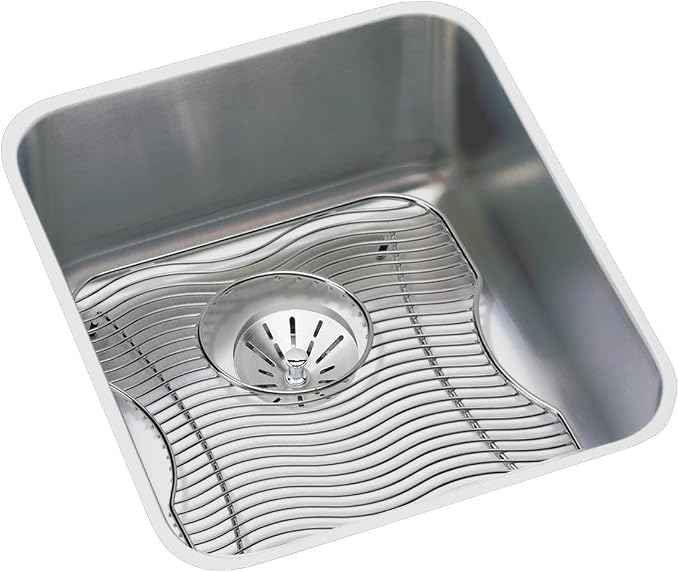 Elkay ELUH1316PDBG Lustertone Classic Single Bowl Undermount Stainless Steel Sink Kit with Perfect Drain
