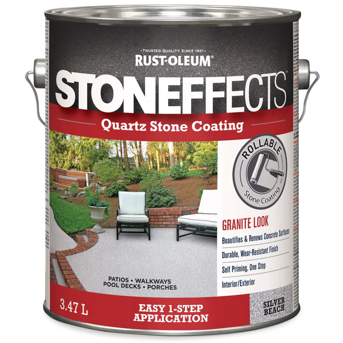 Stoneffects Quartz Stone Coating in 'Silver Beach'