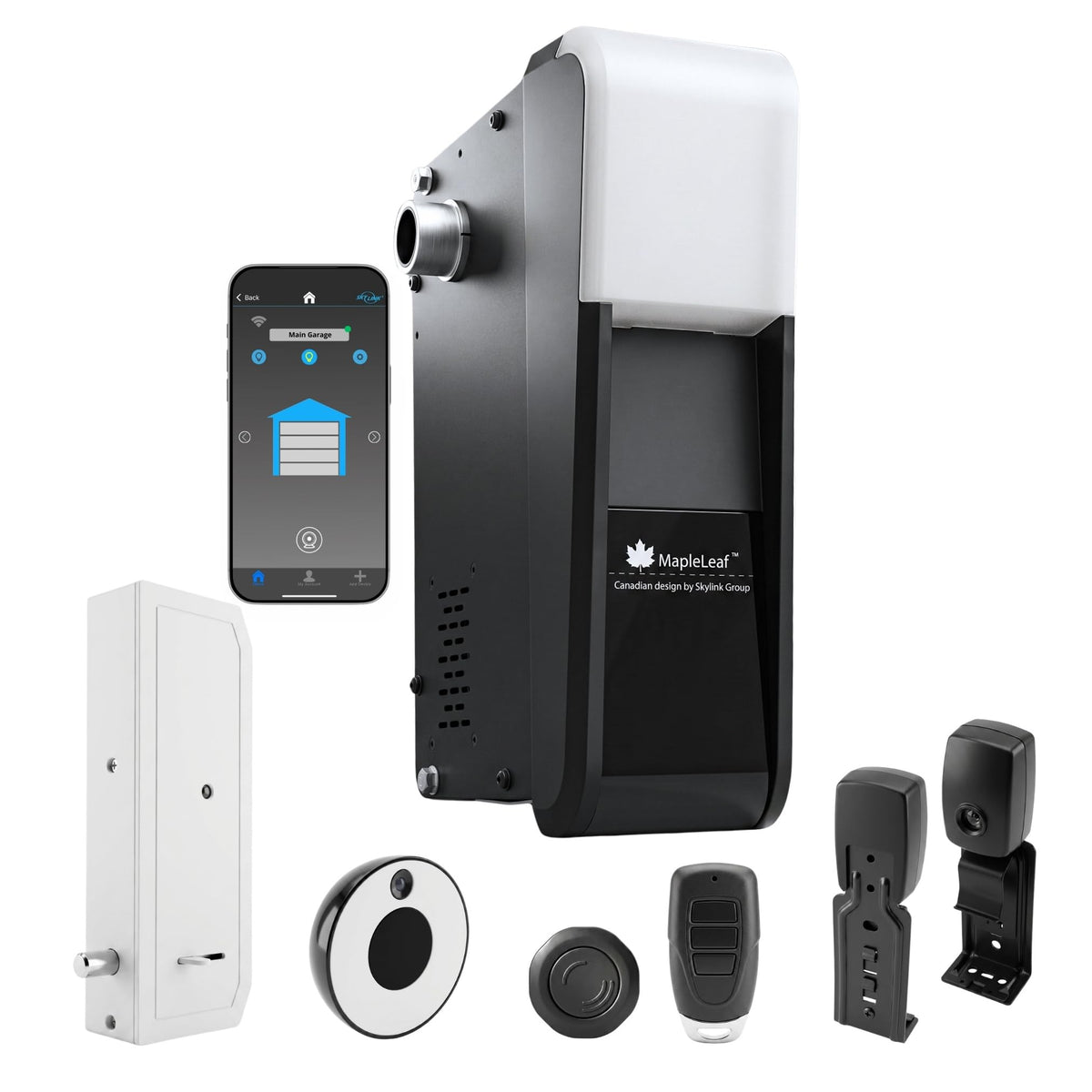 Skylink Side Wall Mount Garage Door Opener w/ Wi-Fi and LED for Residential Sectional Garage Door