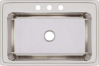 Elkao|#Elkay DLRS3322123 18 Gauge Stainless Steel 33 Inch x 22 Inch x 11.625 Inch Single Bowl Top Mount Kitchen Sink- 3 Hole,