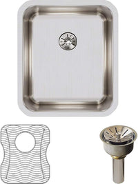 Elkay ELUH1316PDBG Lustertone Classic Single Bowl Undermount Stainless Steel Sink Kit with Perfect Drain