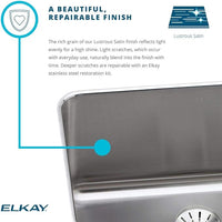 Elkay ELUH1316PDBG Lustertone Classic Single Bowl Undermount Stainless Steel Sink Kit with Perfect Drain
