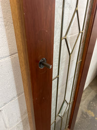 Solid Wood Door With Patterned Glass 18"W x 80.75"H