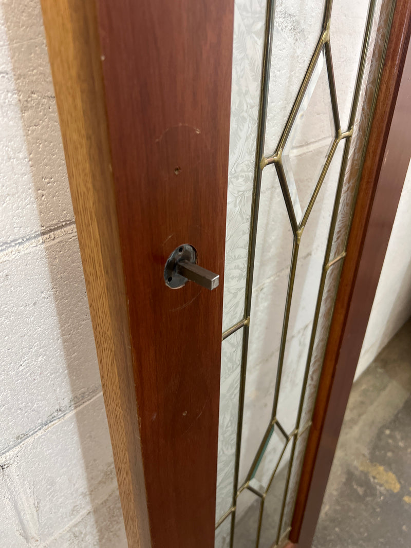Solid Wood Door With Patterned Glass 18"W x 80.75"H