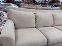 Contemporary Cream Chenille Sofa