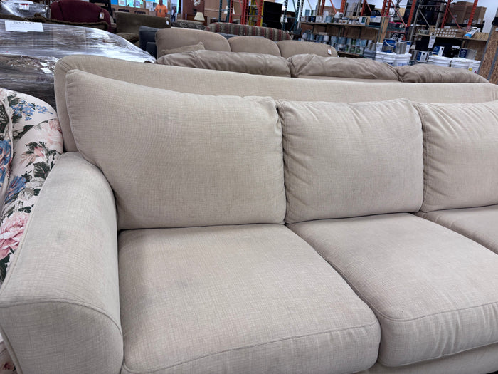 Contemporary Cream Chenille Sofa