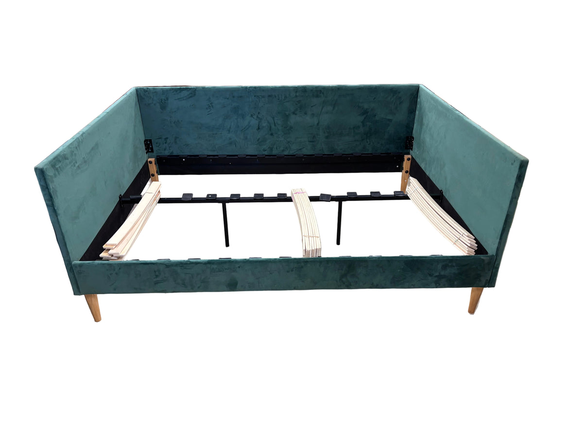 Green Velvet Mid Century Daybed (Full)