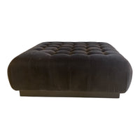 Espresso Velvet Ottoman