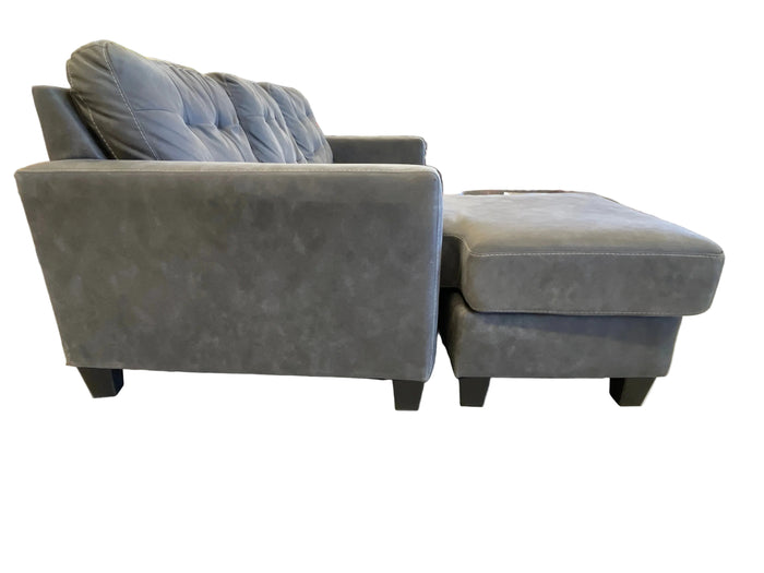 3-Seat Dark Gray Sofa with Lounge Extension