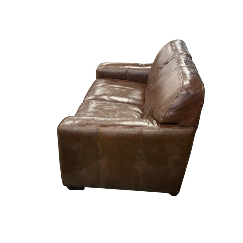 63-Inch American Classic Leather Love Seat