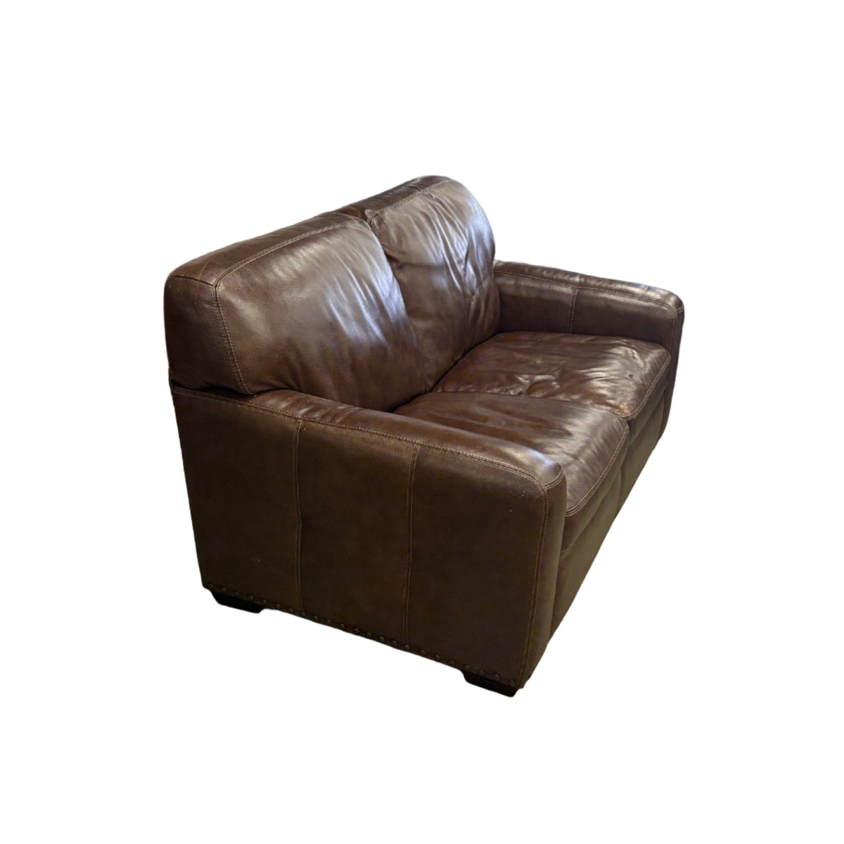 63-Inch American Classic Leather Love Seat