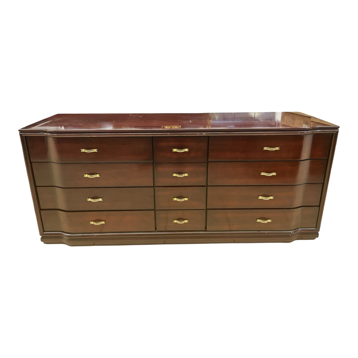 Leda Polished Mahogany Finish Bedroom Dresser