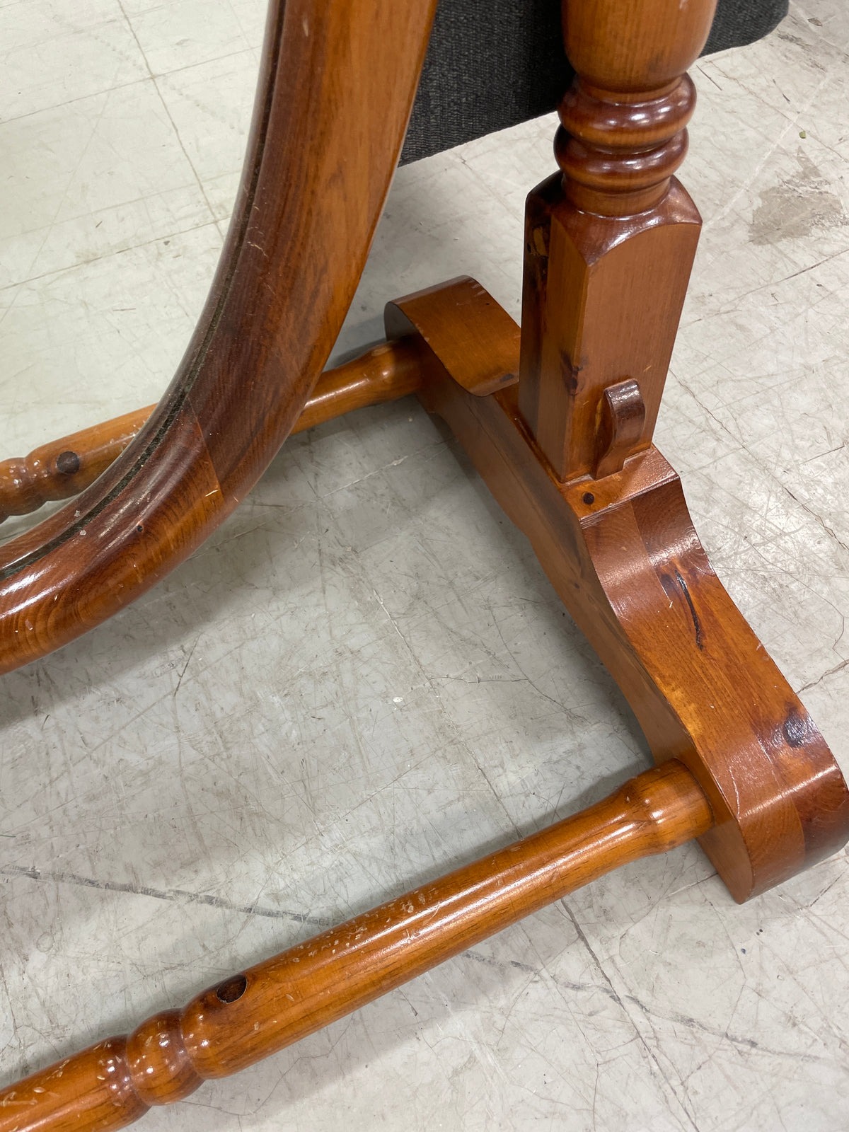 Standing Mirror with Wooden Frame