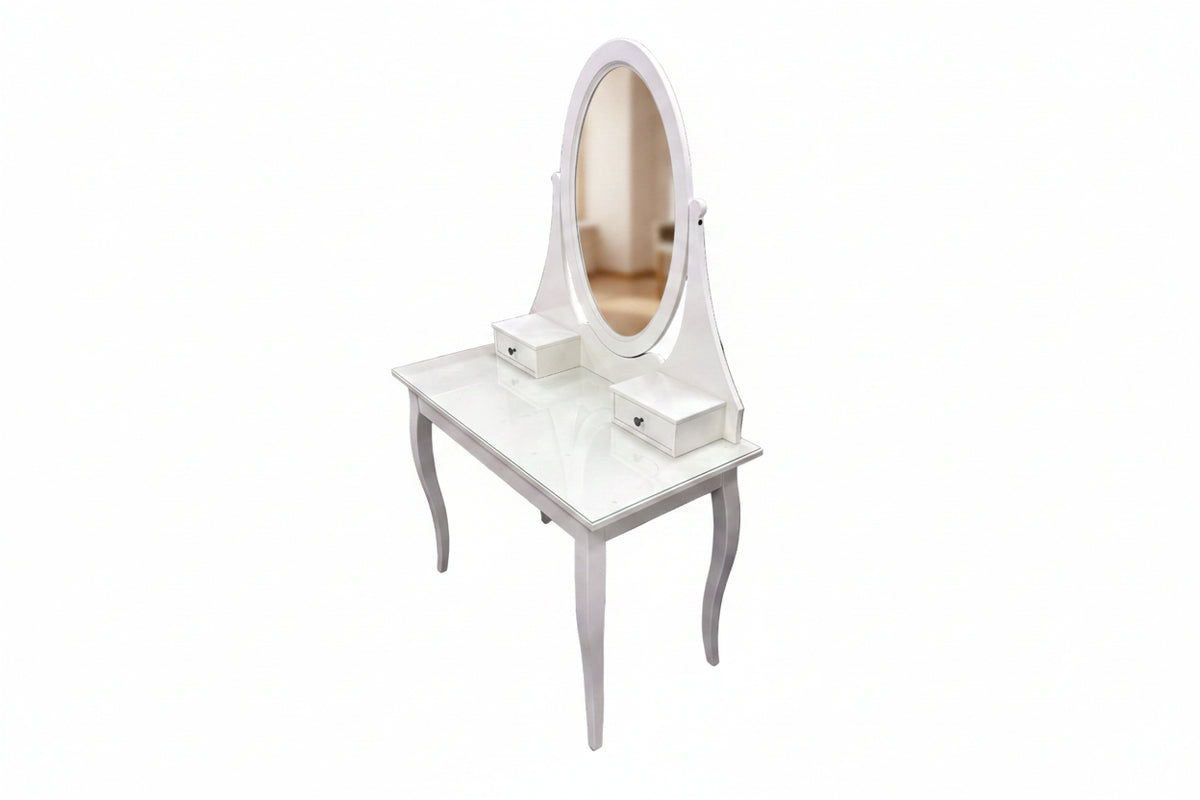 White Vanity with Mirror