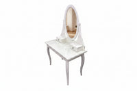 White Vanity with Mirror