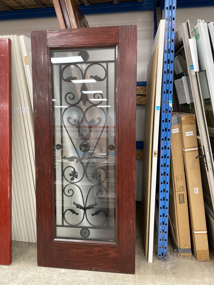 Brown Exterior Door 33.75” x 79”