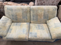 Mid-Century Blue & Yellow Abstract Modern Styled Sofa