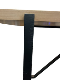 Modern Dining Table With Wood Top & Iron Frame