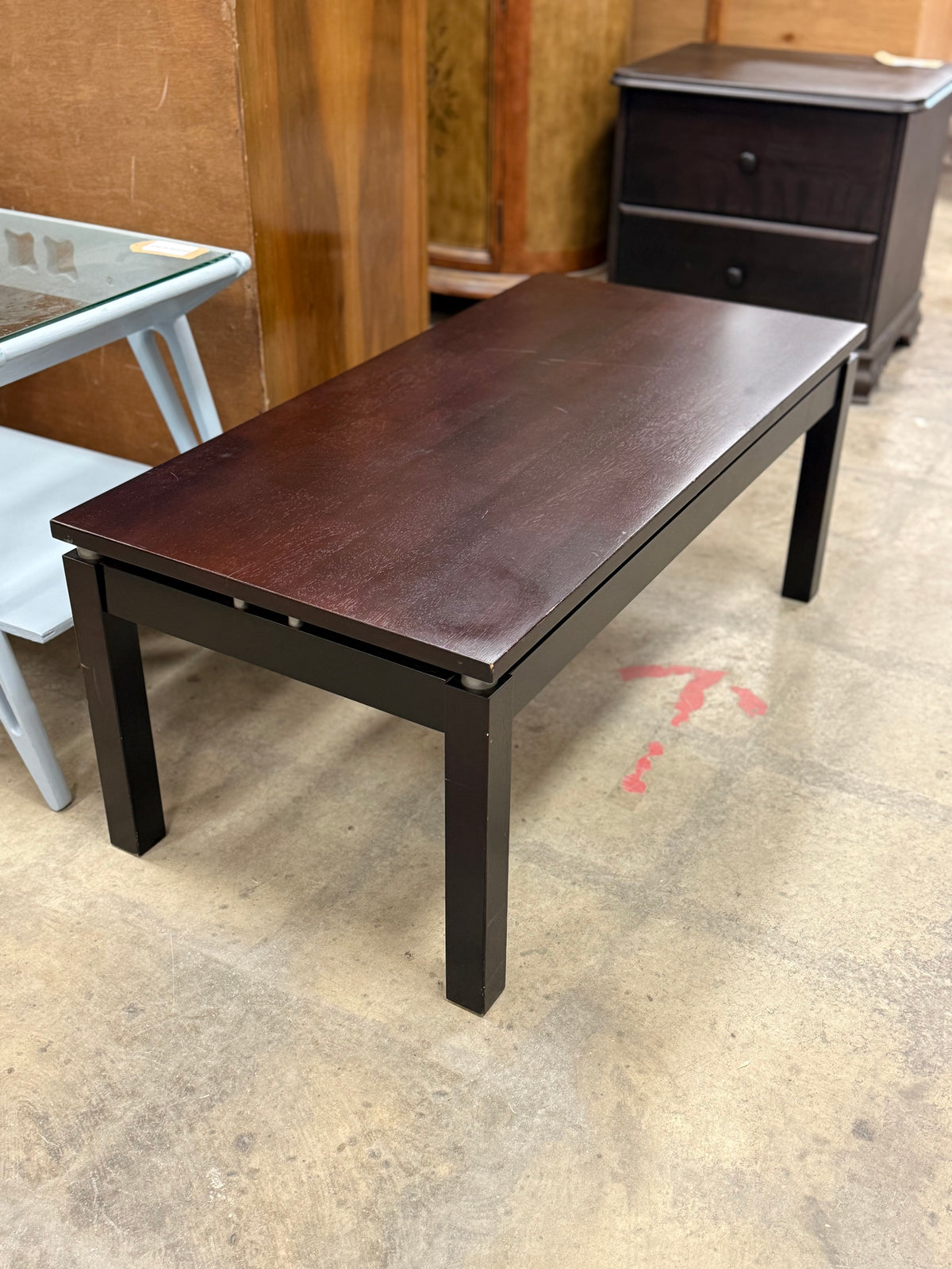 Small Reddish Brown Coffee Table
