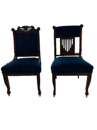 Antique Victorian Eastlake Parlor Chairs - Set Of 2