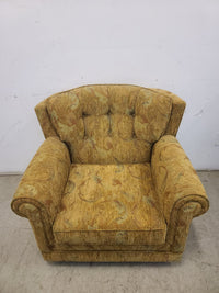 Floral Pattern Upholstered Armchair