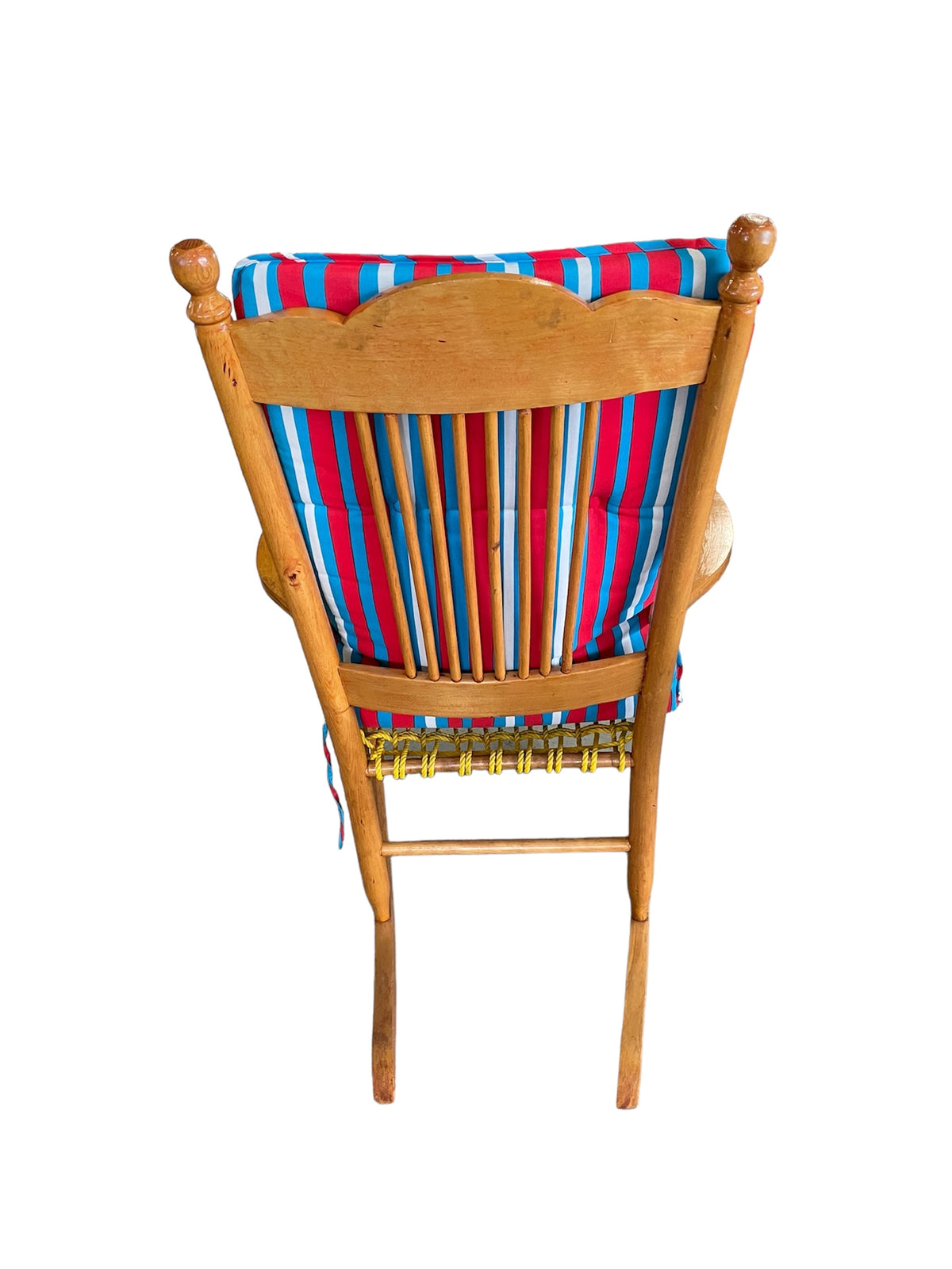 Rocking Chair with Red, White and Blue Cushion