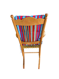 Rocking Chair with Red, White and Blue Cushion