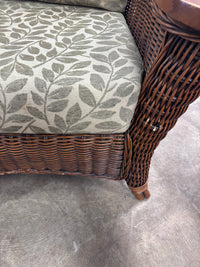 Brown Rattan and Wicker Loveseat