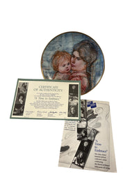 Edna Hibel "A Time To Embrace" Collectors Plate