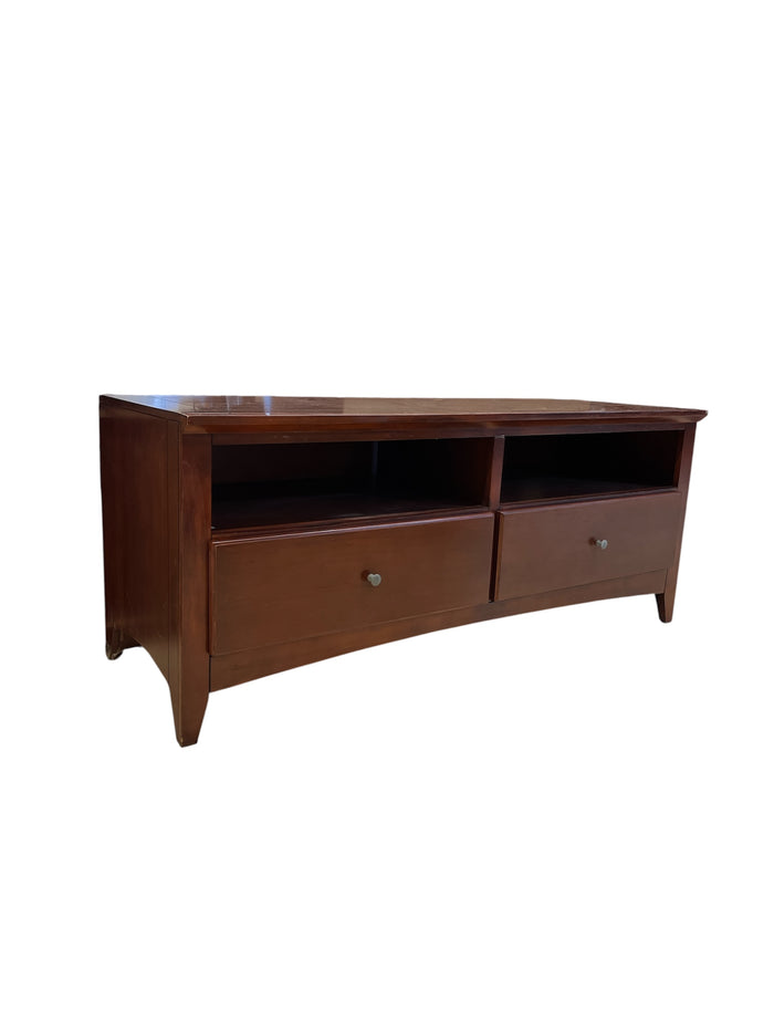 Wooden TV Stand with Pull Out Drawer Slides