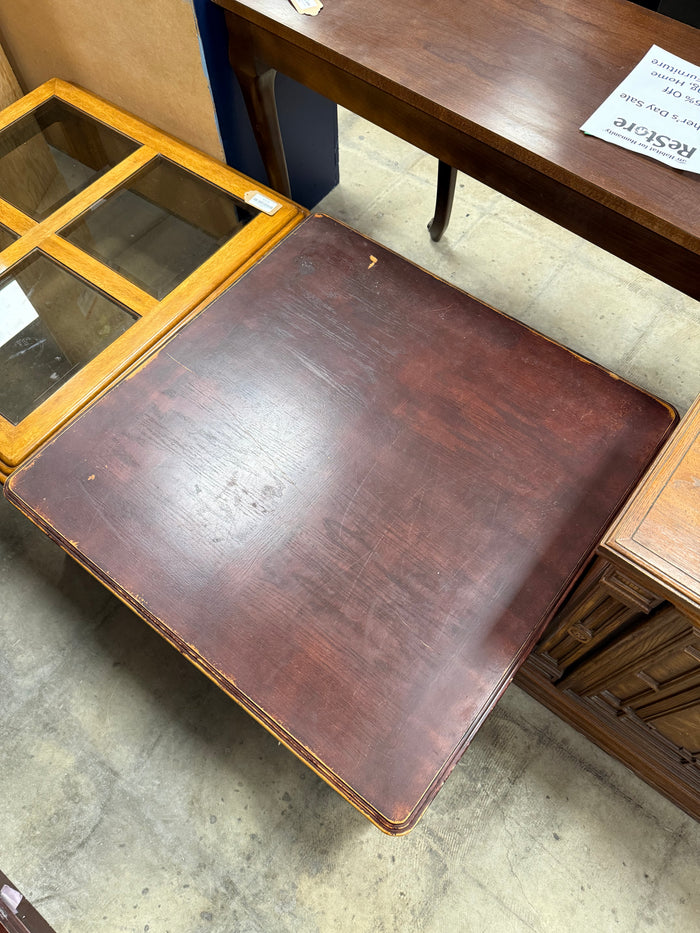 Large White and Dark Wood Coffee Table
