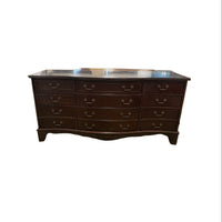 66-Inch Baker Georgian Mahogany Bow Front Dresser or Credenza