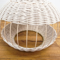 66-Inch High 1-Light Pendant with Open Shade Woven Basket