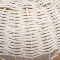 66-Inch High 1-Light Pendant with Open Shade Woven Basket