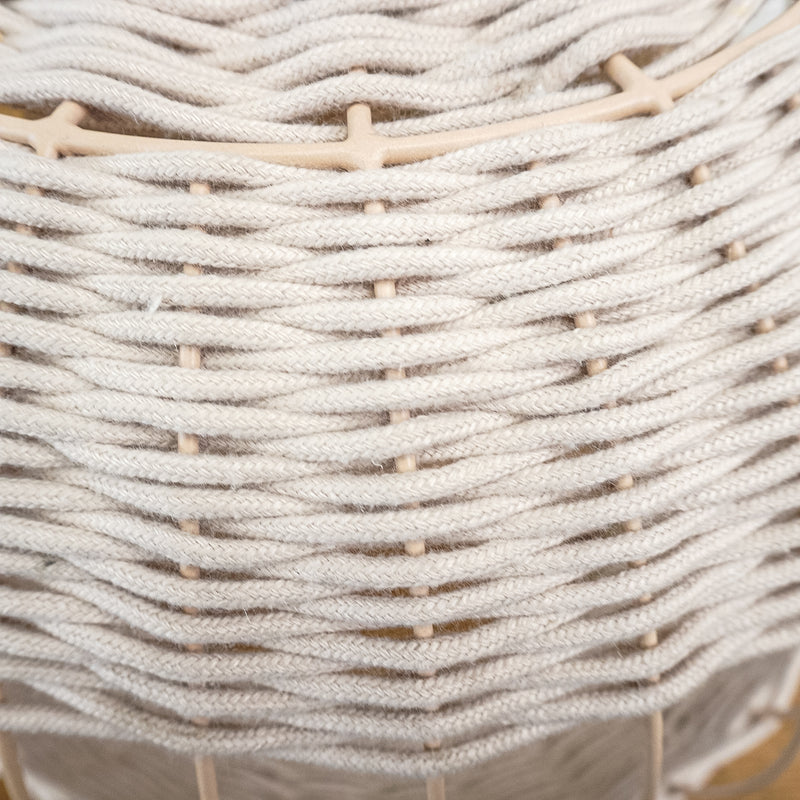 66-Inch High 1-Light Pendant with Open Shade Woven Basket