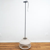 66-Inch High 1-Light Pendant with Open Shade Woven Basket