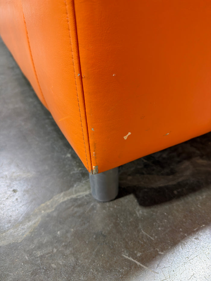 Vintage Ikea Orange Vinyl KLIPPAN Sofa