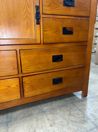 Pine Finished 8 Drawer Wooden Dresser