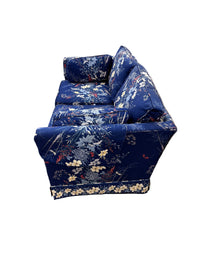 Blue Floral Loveseat