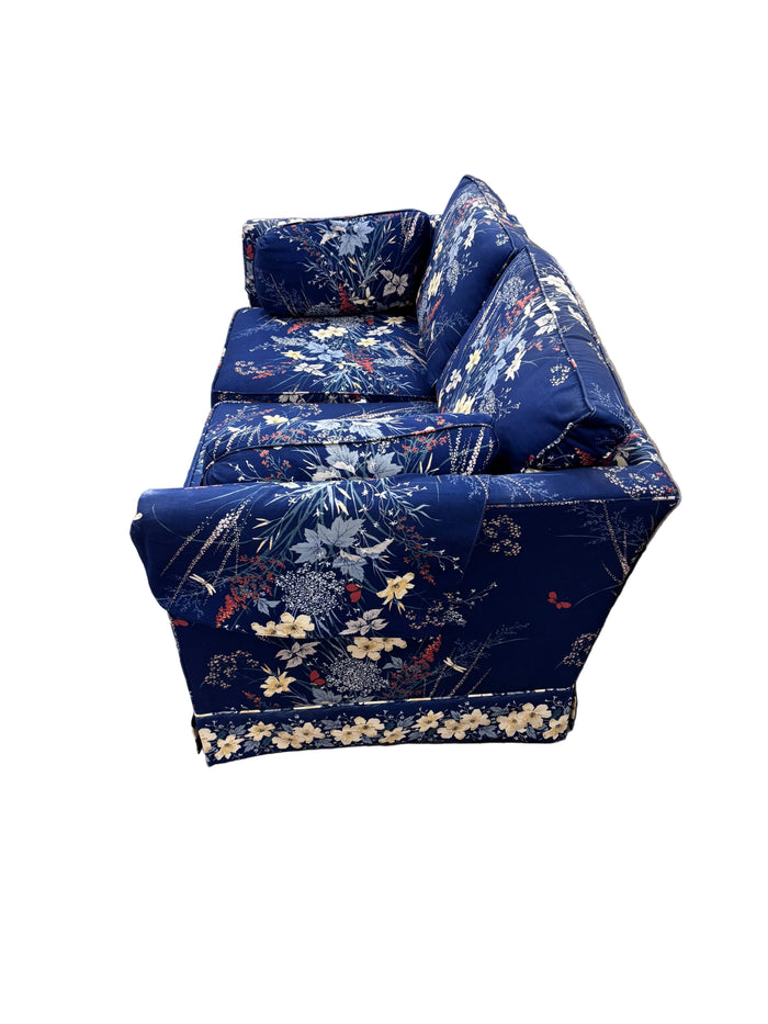 Blue Floral Loveseat