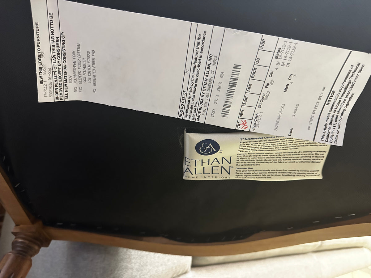 ETHAN ALLEN French Louis XVI Style Balloon Back Arm Chair