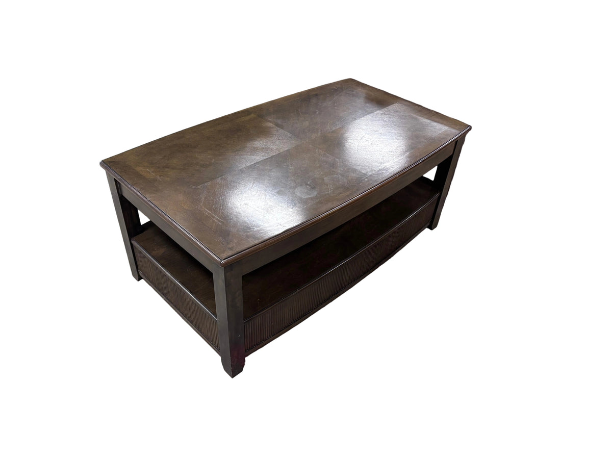 Dark Wood Rectangular Coffee Table