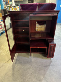 Vintage Dark Cherry Red TV Console